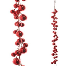 GUIA DE ESFERAS ROJAS CHICAS 122 CM