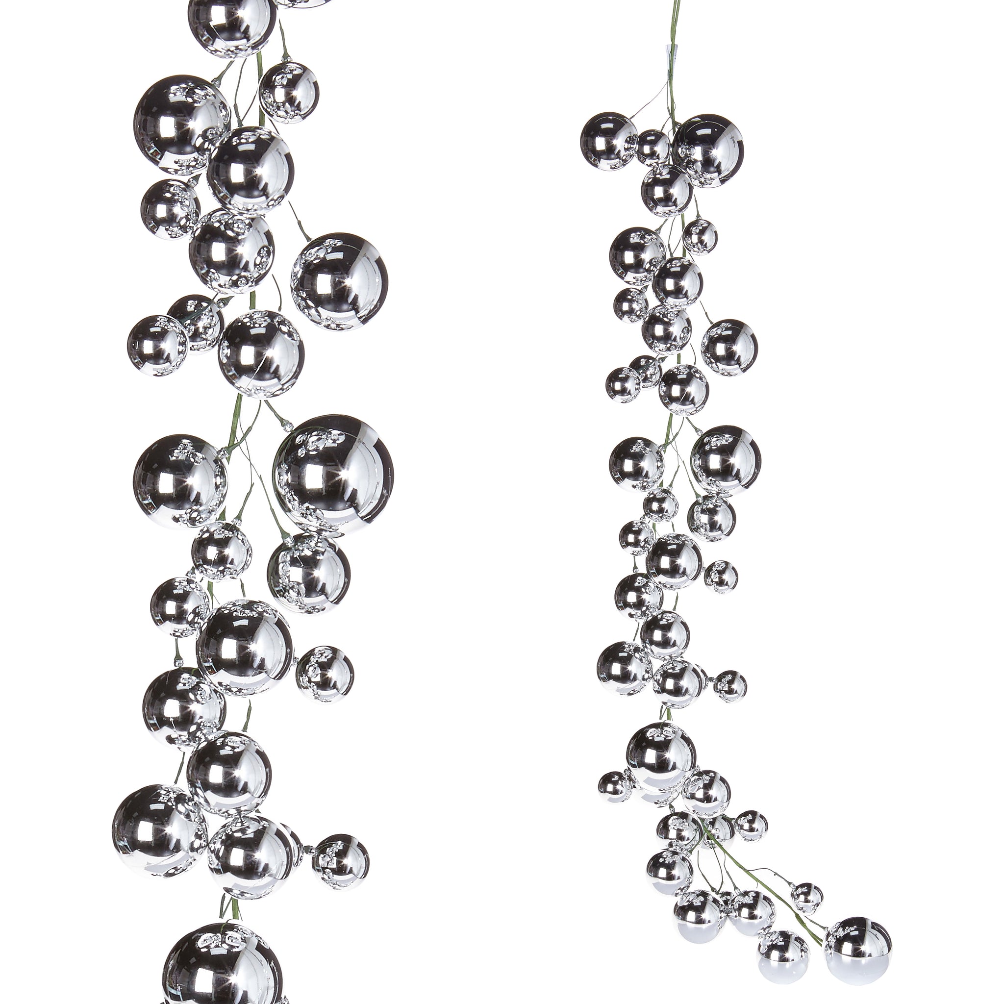 GUIA DE ESFERAS PLATA CHICAS 122 CM