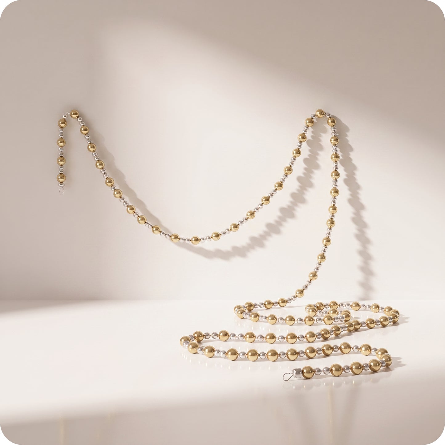 Guia de perlas con texturas elegantes