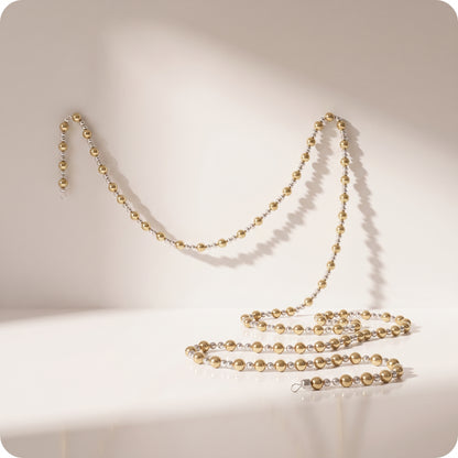 Guia de perlas con texturas elegantes