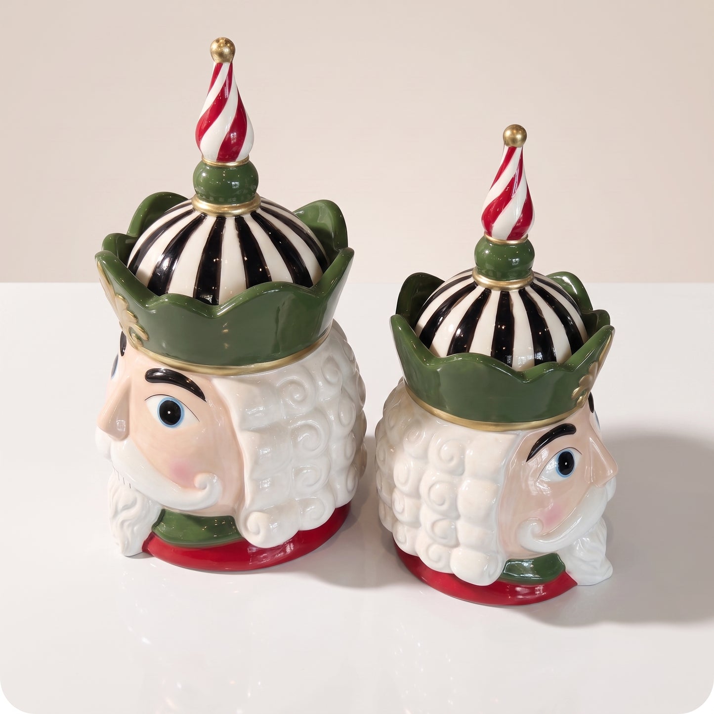 Tarro navidad decorativo multicolor de cabeza de cascanueces