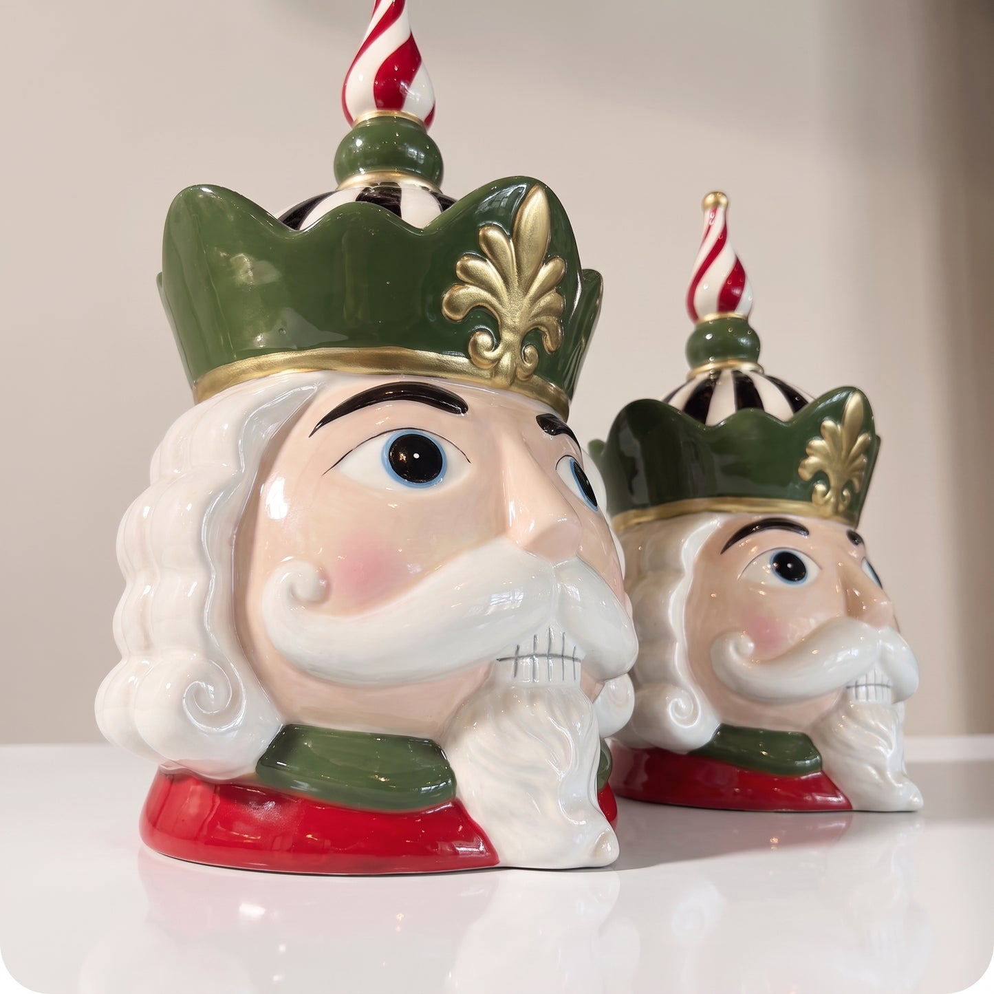 Tarro navidad decorativo multicolor de cabeza de cascanueces