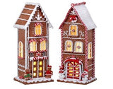 SET DE 2 CANDY HOUSE CON LUZ LED 44 CM