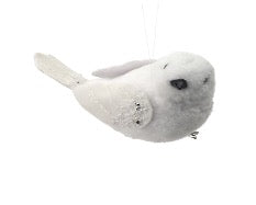 ESFERA WHITE BIRD CON PIEDRAS 18 CM