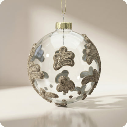 Esfera de vidrio con resina acanthus leaf