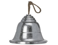 CAMPANA DE METAL PLATEADO VIEJO 33 CM