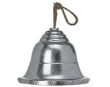 CAMPANA DE METAL PLATEADO VIEJO 33 CM