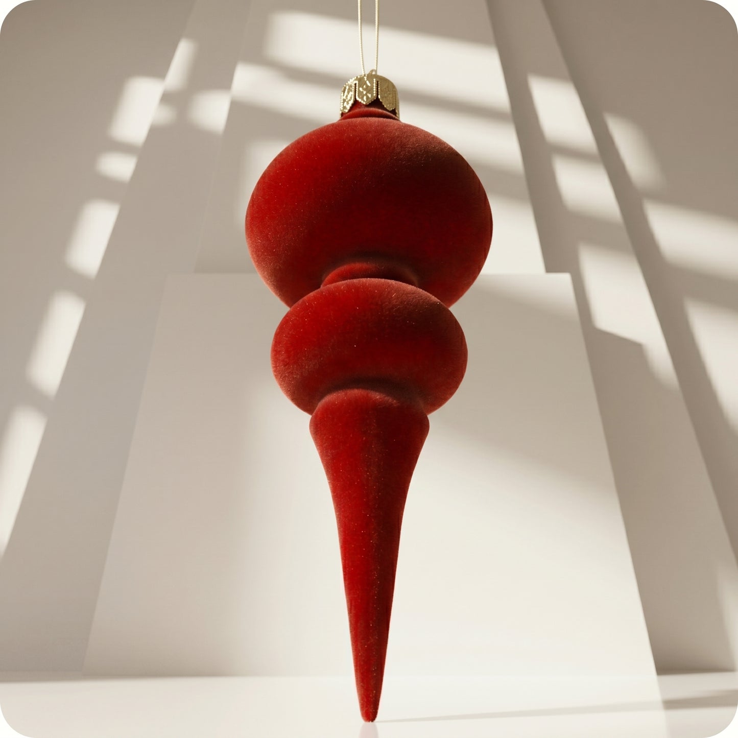 Esfera roja con escarchado