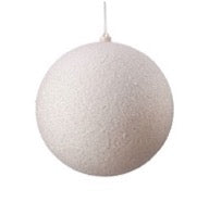 ESFERA SNOWBALL BLANCA CON BRILLOS 30 CM