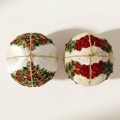 Adorno botánico con bola de joya