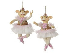 SET DE RATON BALLERINA ROSA CON DORADO 20.4 CM