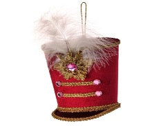 SOMBRERO ORCHESTRA ROJO CON PLUMAS 13 CM