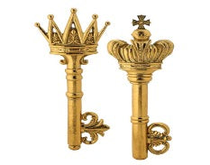 SET DE LLAVES ANTIGUE CROWN DORADAS 43.2 CM