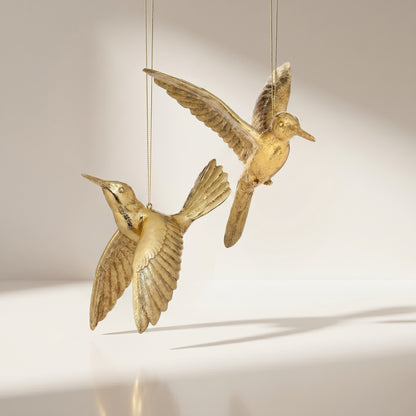 Adorno de colibrí de resina 2/ast