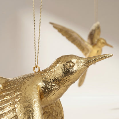 Adorno de colibrí de resina 2/ast