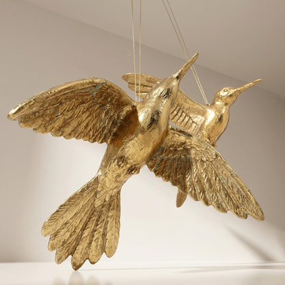 Adorno de colibrí de resina 2/ast