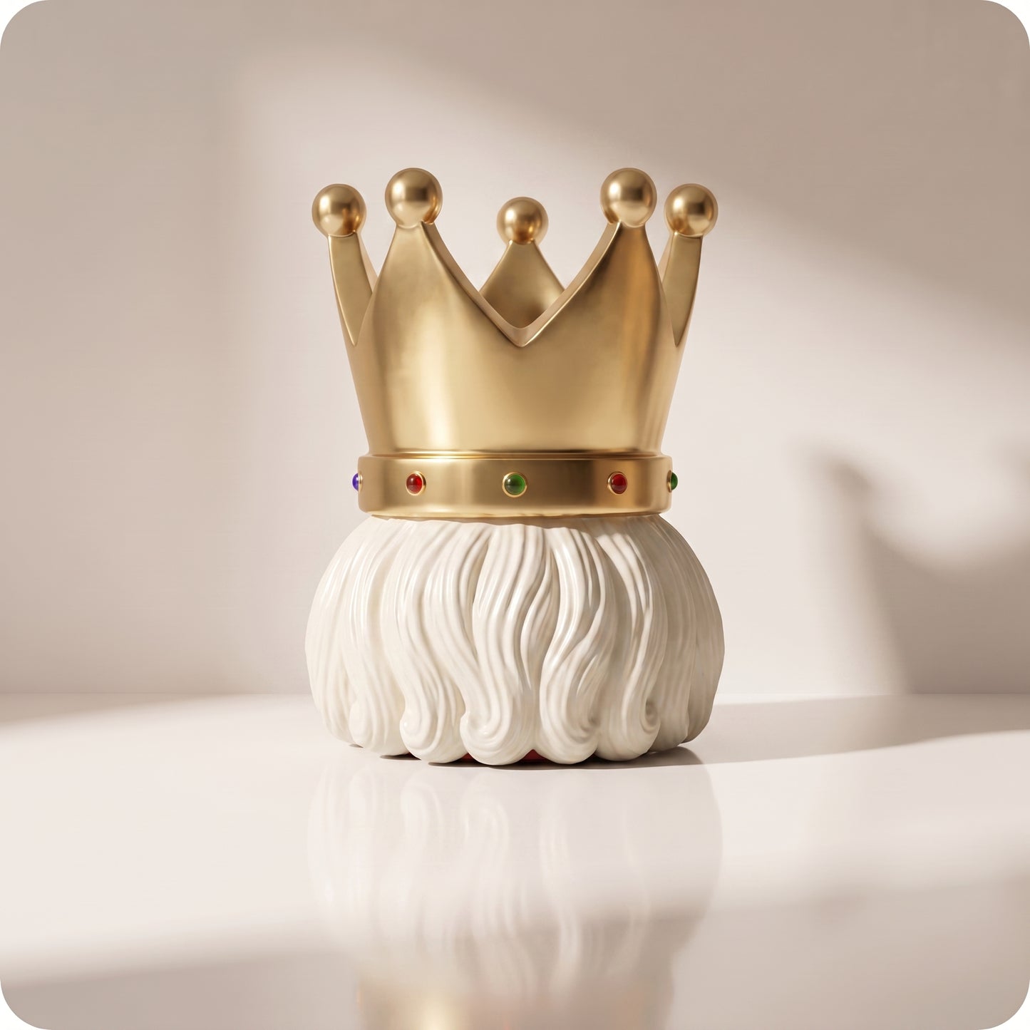 Base de árbol nutcracker con corona dorada