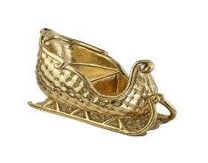 TRINEO DORADO DE RESINA 117 CM