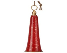 CAMPANA DE METAL ROJA ALARGADA 50 CM