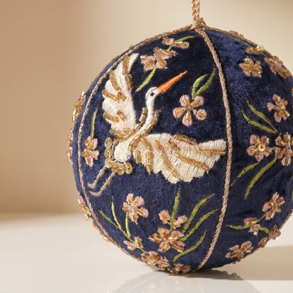 Esfera de cuentas bordada bola floral