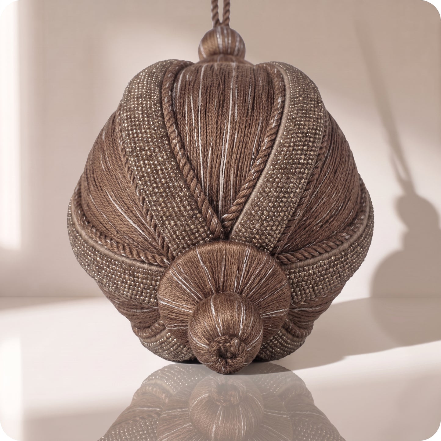 Esfera de hilo cobre antiguo 16 cm