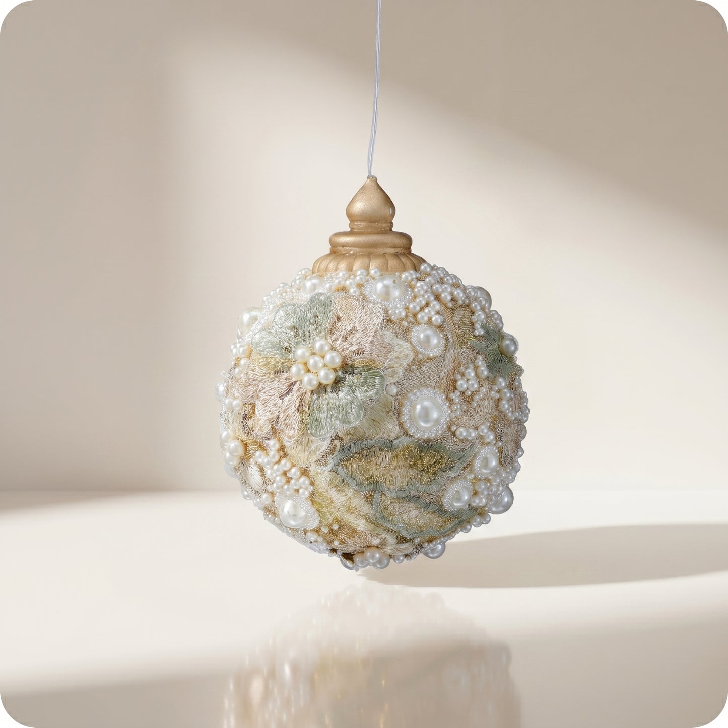 Esfera de perlas con brillo ch