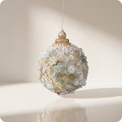 Esfera de perlas con brillo ch