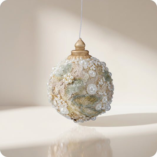 Esfera de perlas con brillo ch
