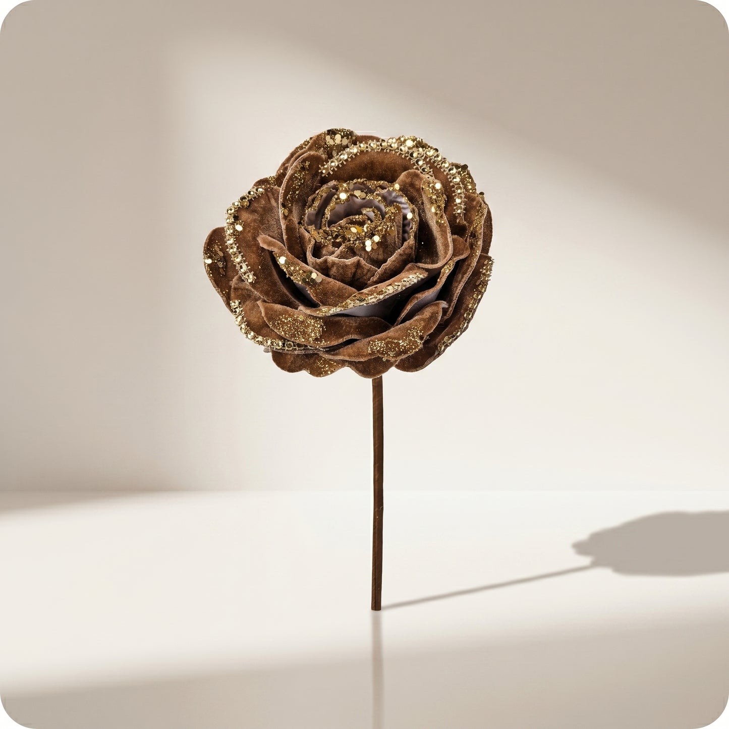 Tallo de rosa joya con brillo