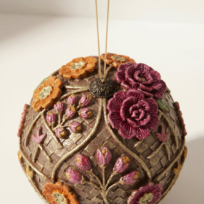 Esfera de resina con flores de mosela