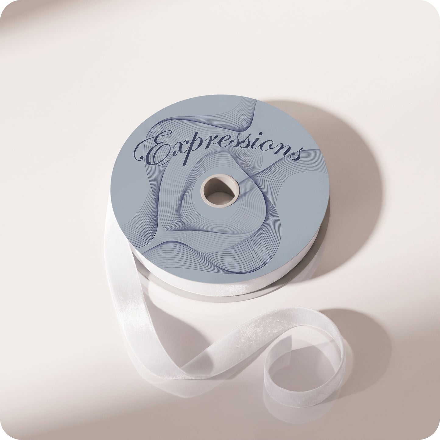 Liston de terciopelo blanco elegante liso delgado