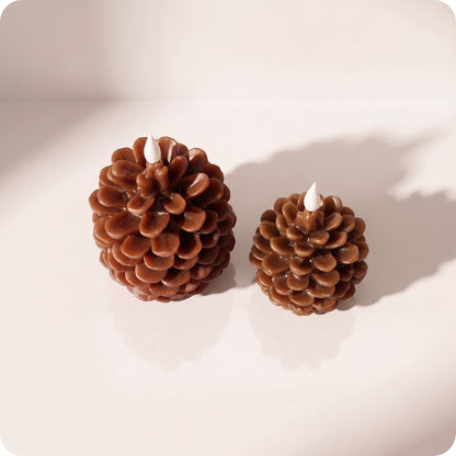 Vela aromatizantes tipo piña con luz led