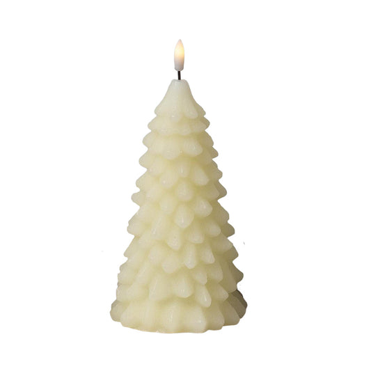 VELAS AROMATIZANTES ARBOL CON LUZ LED ON-OFF 8.6x15.8cm Beige 1U/U