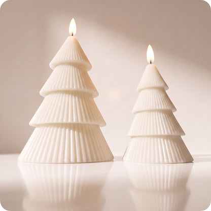 Vela aromatizantes tipo árbol cono con luz led blanca