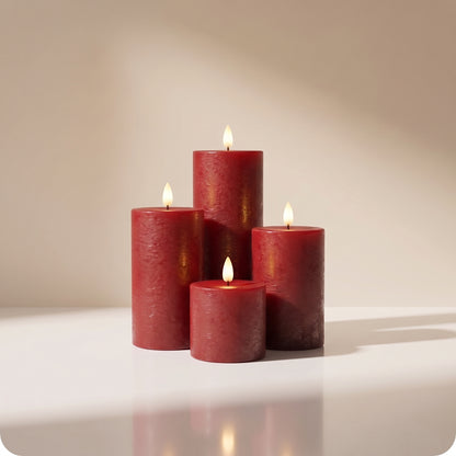 Vela aromatizantes rojas electricas