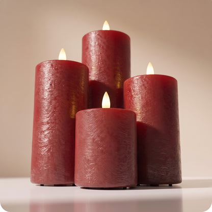 Vela aromatizantes rojas electricas