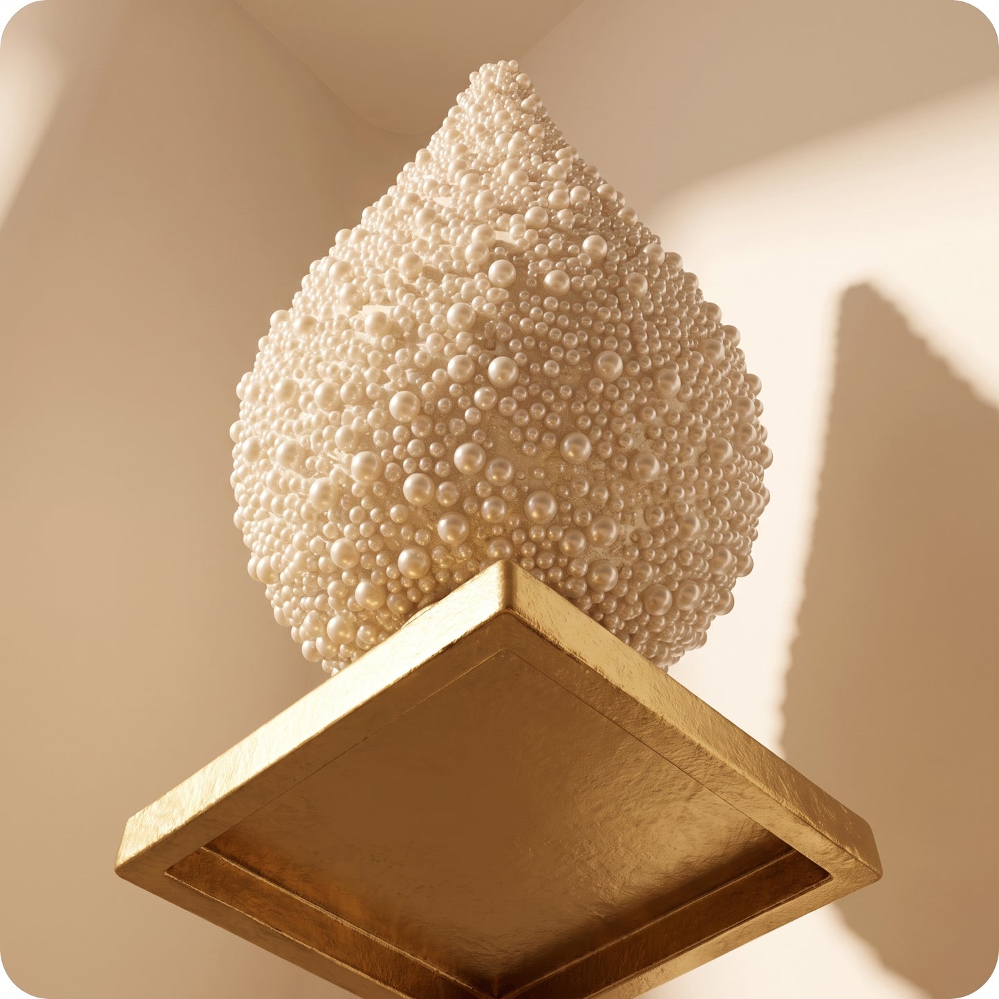 Topiario de gota de perlas con base