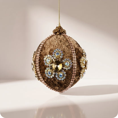 Flor de diamantes adorno de terciopelo oro antiguo oro
