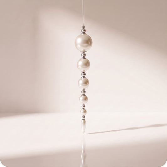 Ornamento de gota de carámbano de perlas