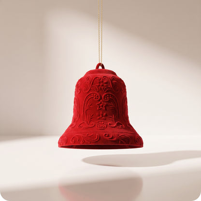 Esfera de campana roja de terciopelo
