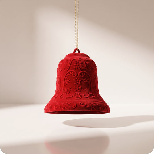 Esfera de campana roja de terciopelo