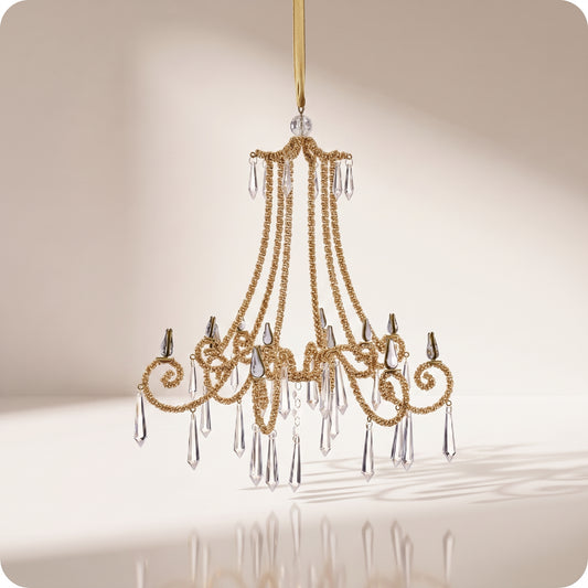 Esfera de candelabro con diamantes colgantes