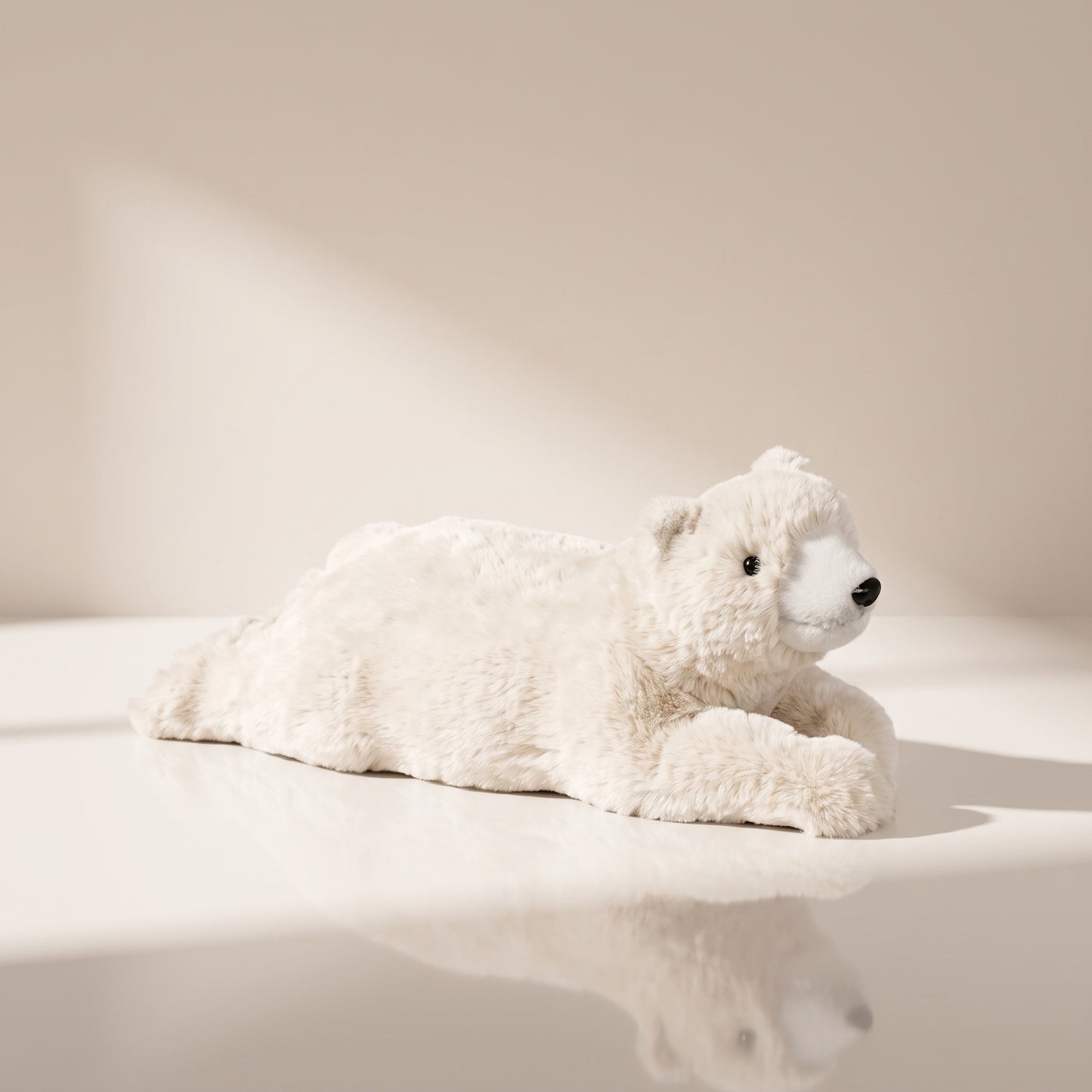 Marfil de oso polar tumbo de piel sintética
