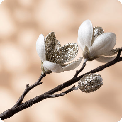 Vara minimagnolia silvestre en spray blanco platino