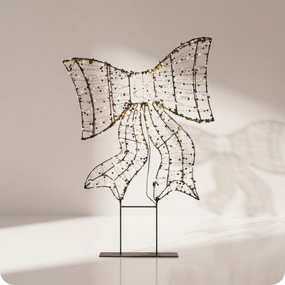 Moño de luz LED con perlas decorativas
