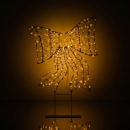 Moño de luz LED con perlas decorativas