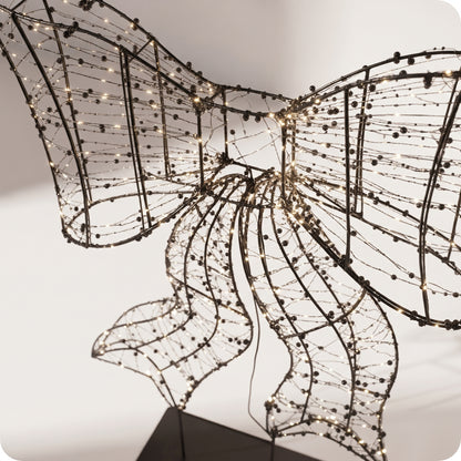 Moño de luz LED con perlas decorativas
