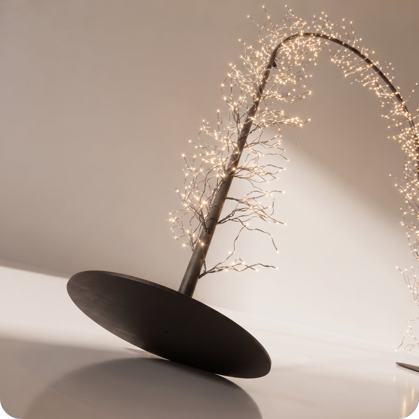 Arco de luz de 2500 luces LED blanco cálido