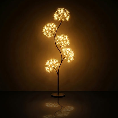 Base con arañas de micro luces LED blancas