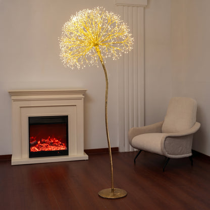 Árbol de bolas blancas con micro luces LED y resina